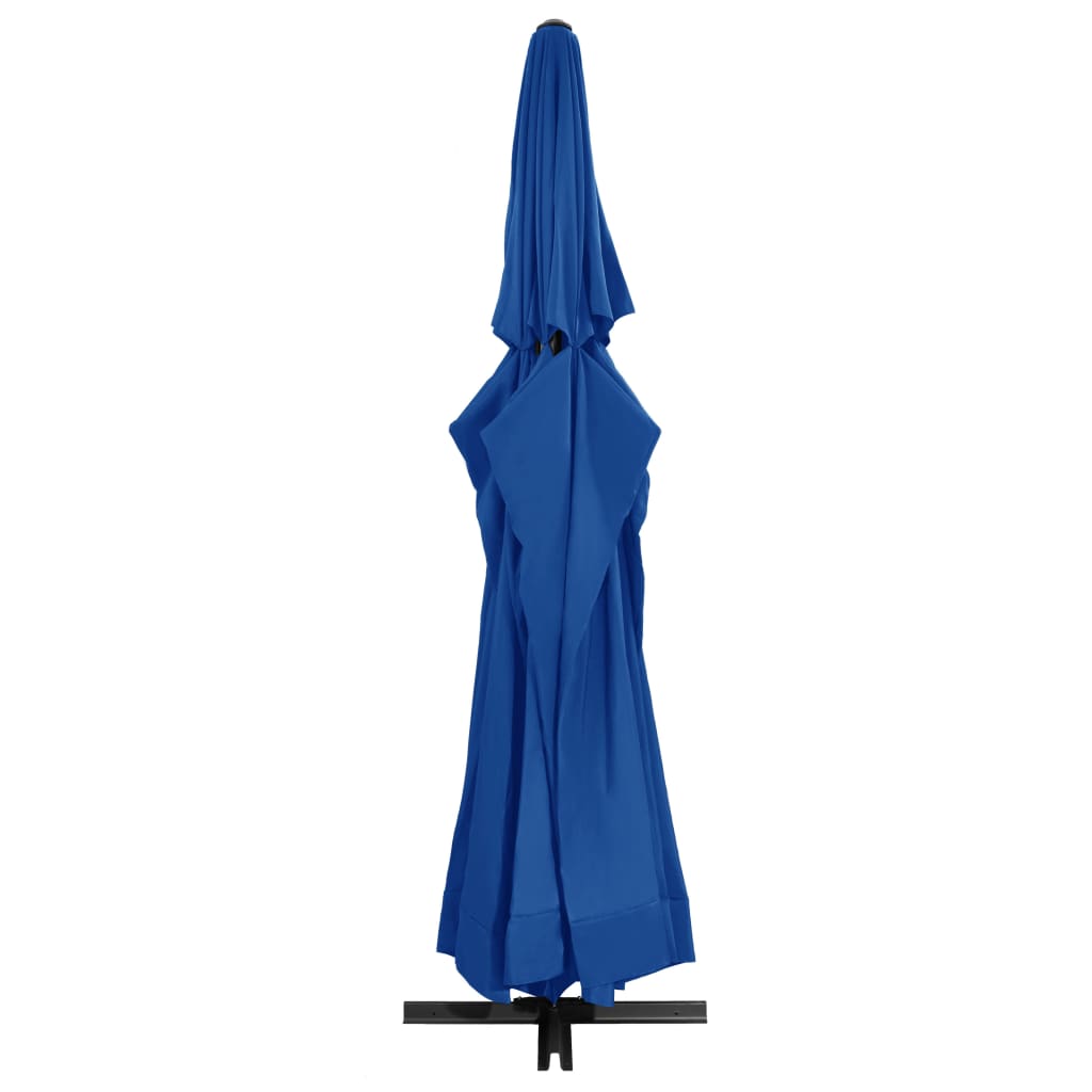 Parasol Vidaxl con polo de aluminio 500 cm azul azul