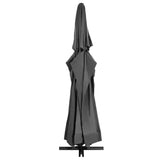 Vidaxl parasol avec poteau en aluminium 600 cm anthracite -colored