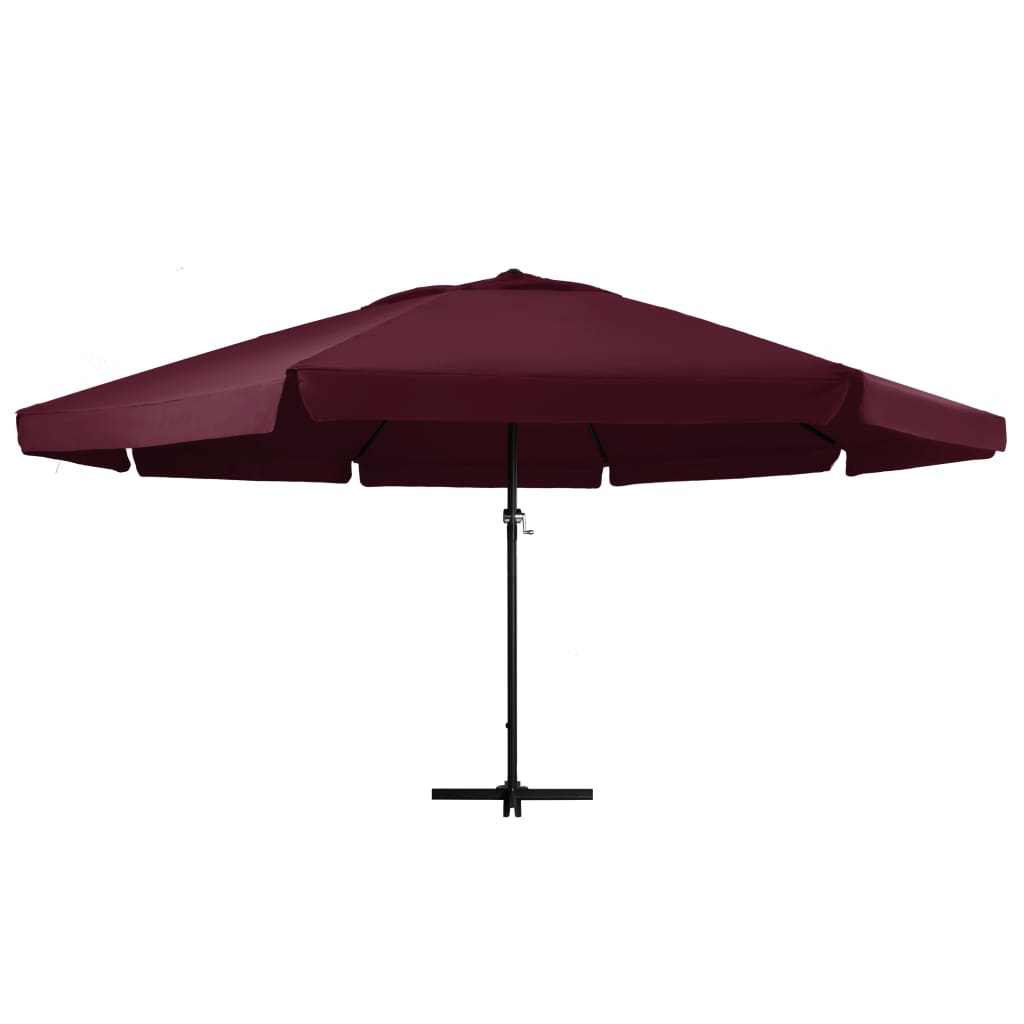 Vidaxl -Parasol mit Aluminiumpol 600 cm Bordeaux Rot