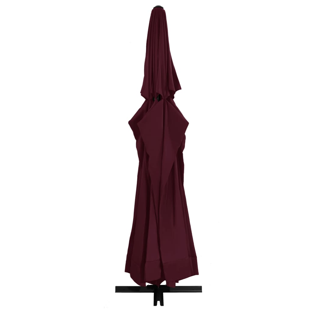 Vidaxl Parasol z aluminiowym biegunem 600 cm Bordeaux Red