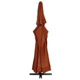 Vidaxl parasol with aluminum pole 600 cm terracotta -colored