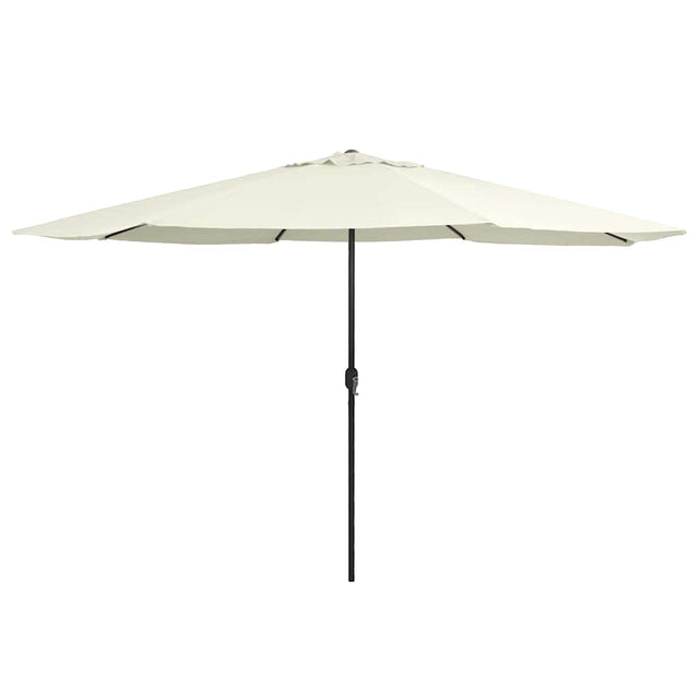 Vidaxl parasol met metalen paal 390 cm zandwit