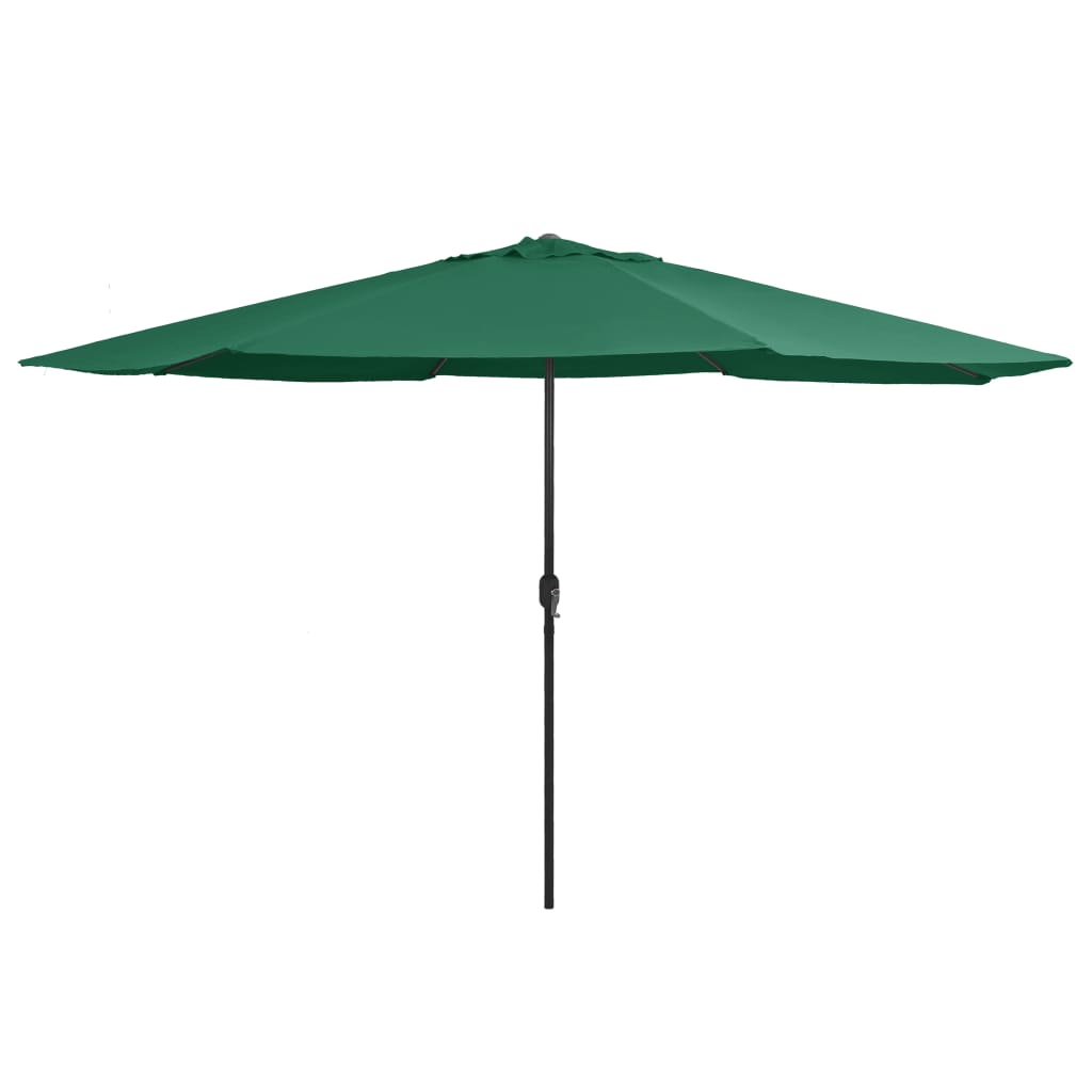 Vidaxl -parasol med metallstang 390 cm grønn