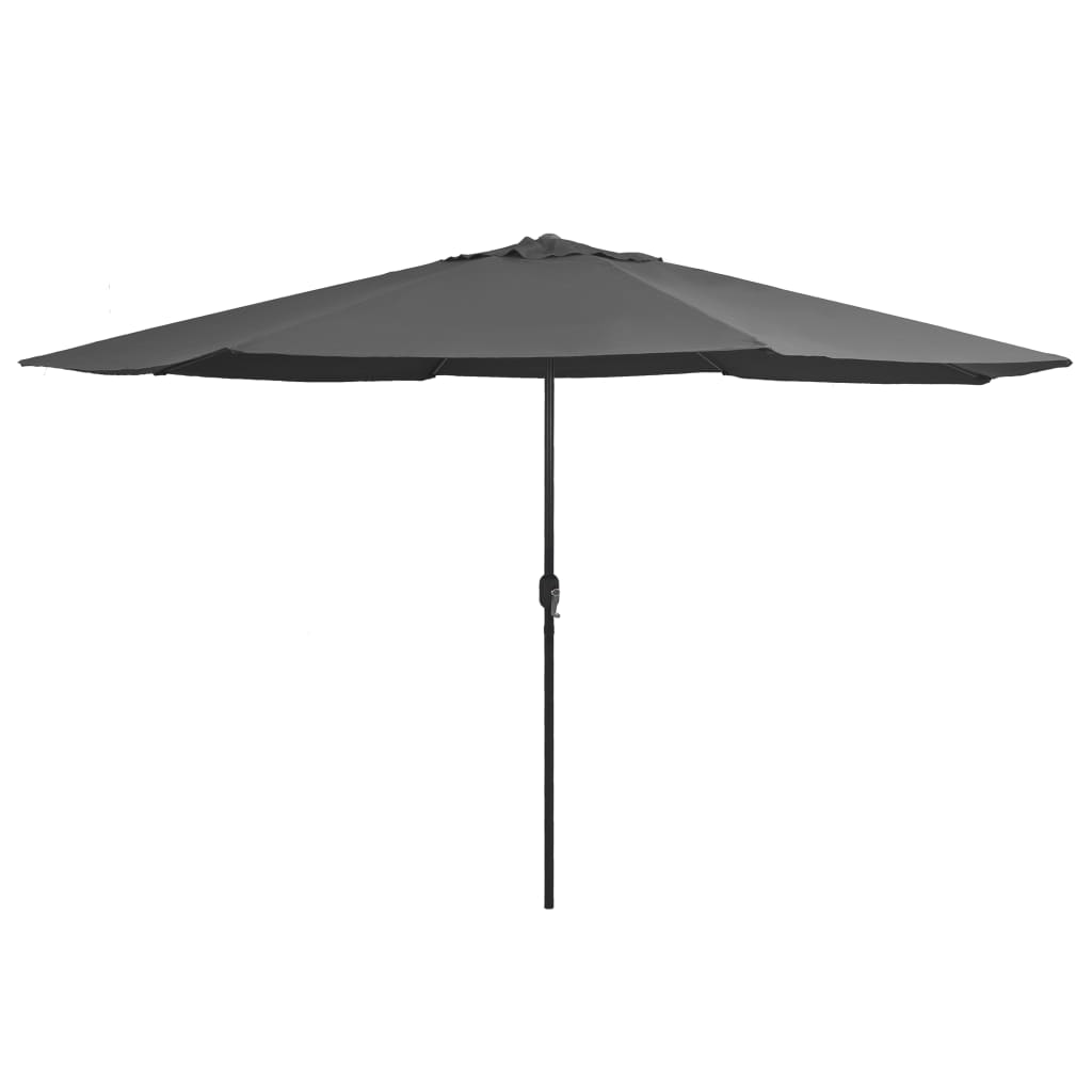 Vidaxl -parasol med metallstang 390 cm Antracitt -farget