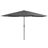 Vidaxl Parasol z metalowym biegunem 390 cm antracytowym