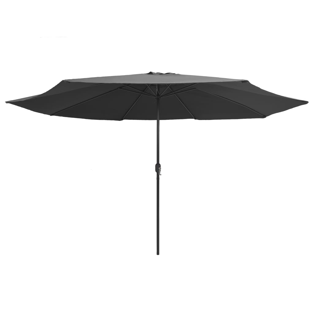 Vidaxl Parasol z metalowym biegunem 390 cm antracytowym