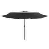 Vidaxl Parasol z metalowym biegunem 390 cm antracytowym