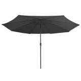 Vidaxl Parasol with metal pole 390 cm anthracite -colored