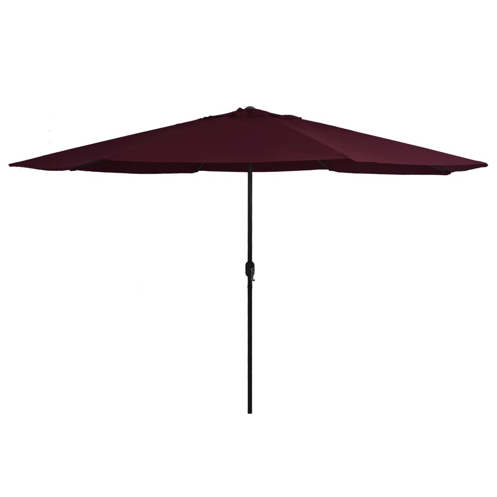 Parasol vidaxl avec poteau métallique 390 cm Bordeaux rouge