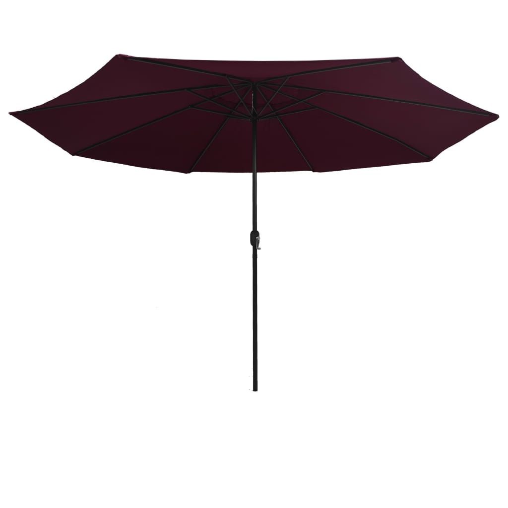 Vidaxl parasol s kovovým pólem 390 cm Bordeaux Red