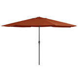 Vidaxl parasol avec poteau métallique 390 cm en terre cuite -colored