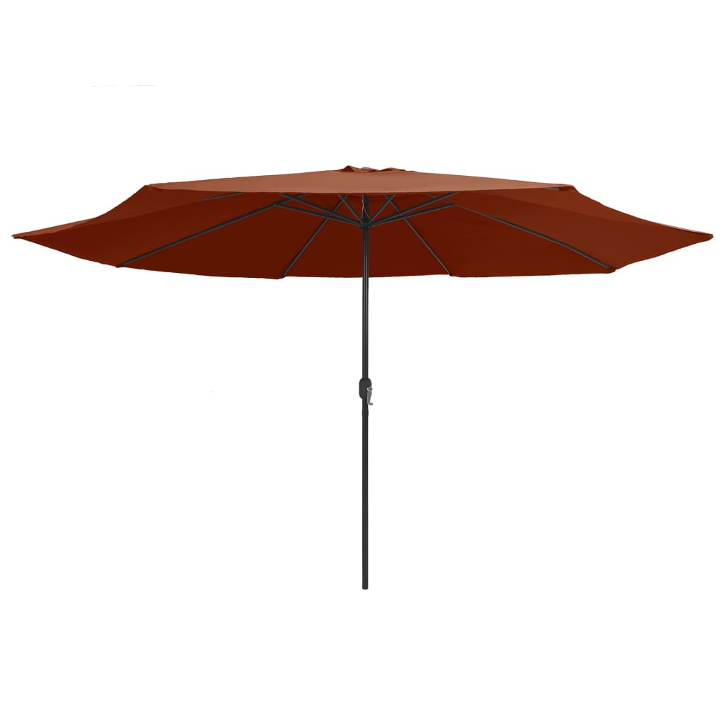 VIDAXL -Parasol mit Metallstast 390 cm Terrakotta -ausgelöst