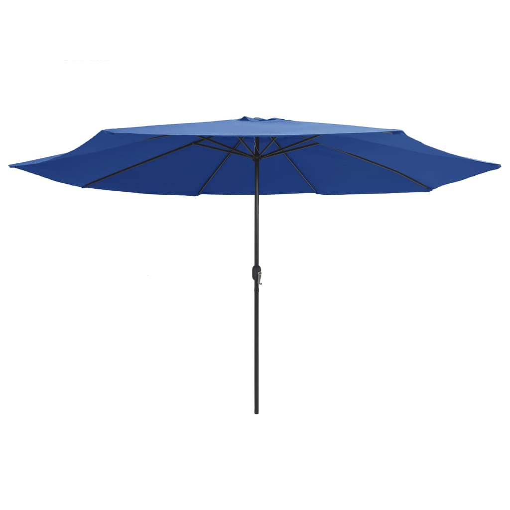 Vidaxl parasol s kovovým pólem 390 cm azure modrá