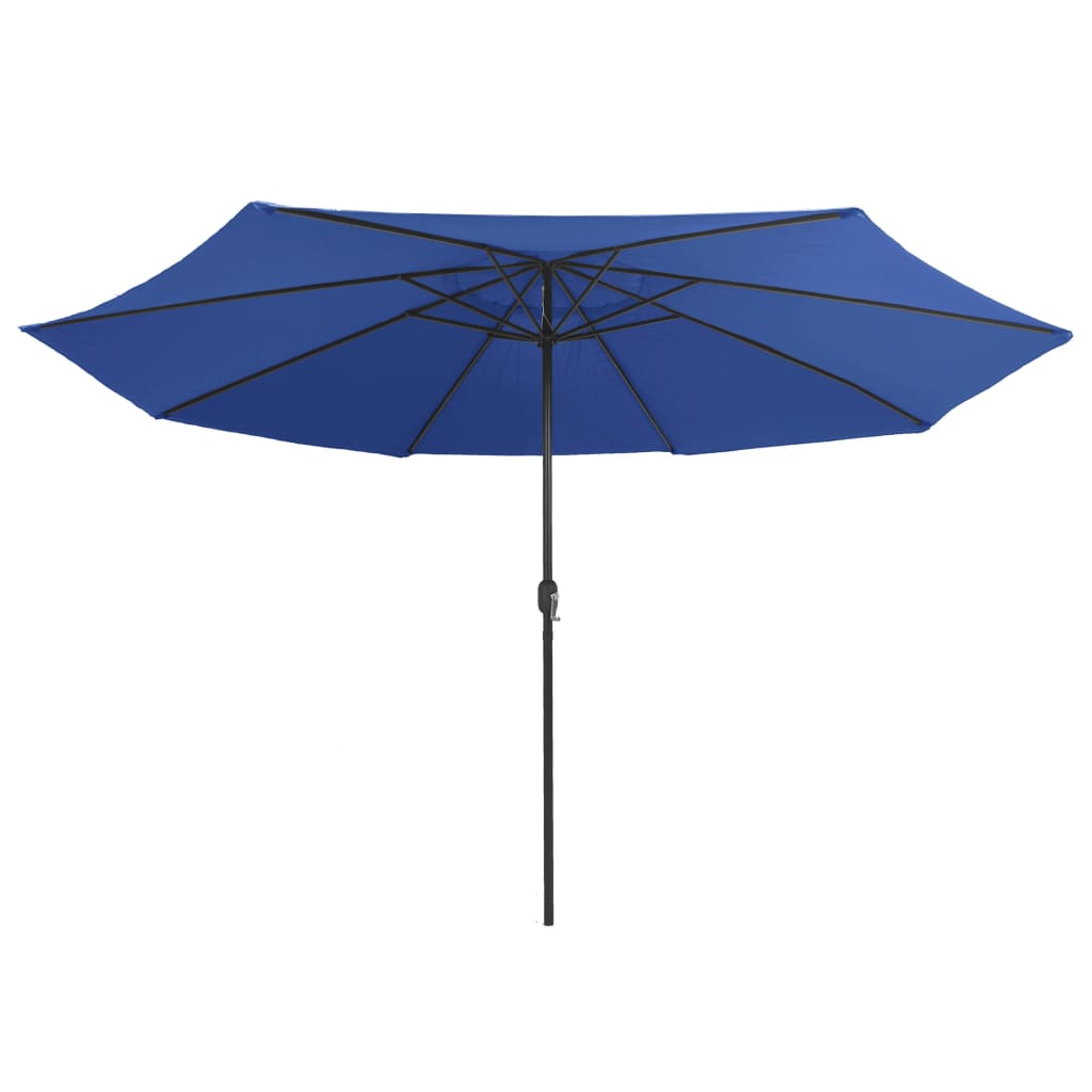 Vidaxl parasol s kovovým pólem 390 cm azure modrá