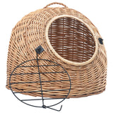 Vidaxl Cat Carrier 45x35x35 cm Willow Wood Natural Willow