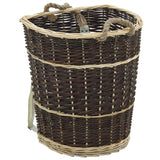 Vidaxl Wood Basket z paskami do przenoszenia 44,5x37x50 cm naturalne drewno wierzby