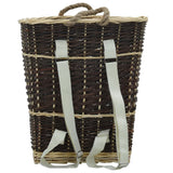 Vidaxl Wood Basket med bære stropper 44,5x37x50 cm Natural Willow Wood