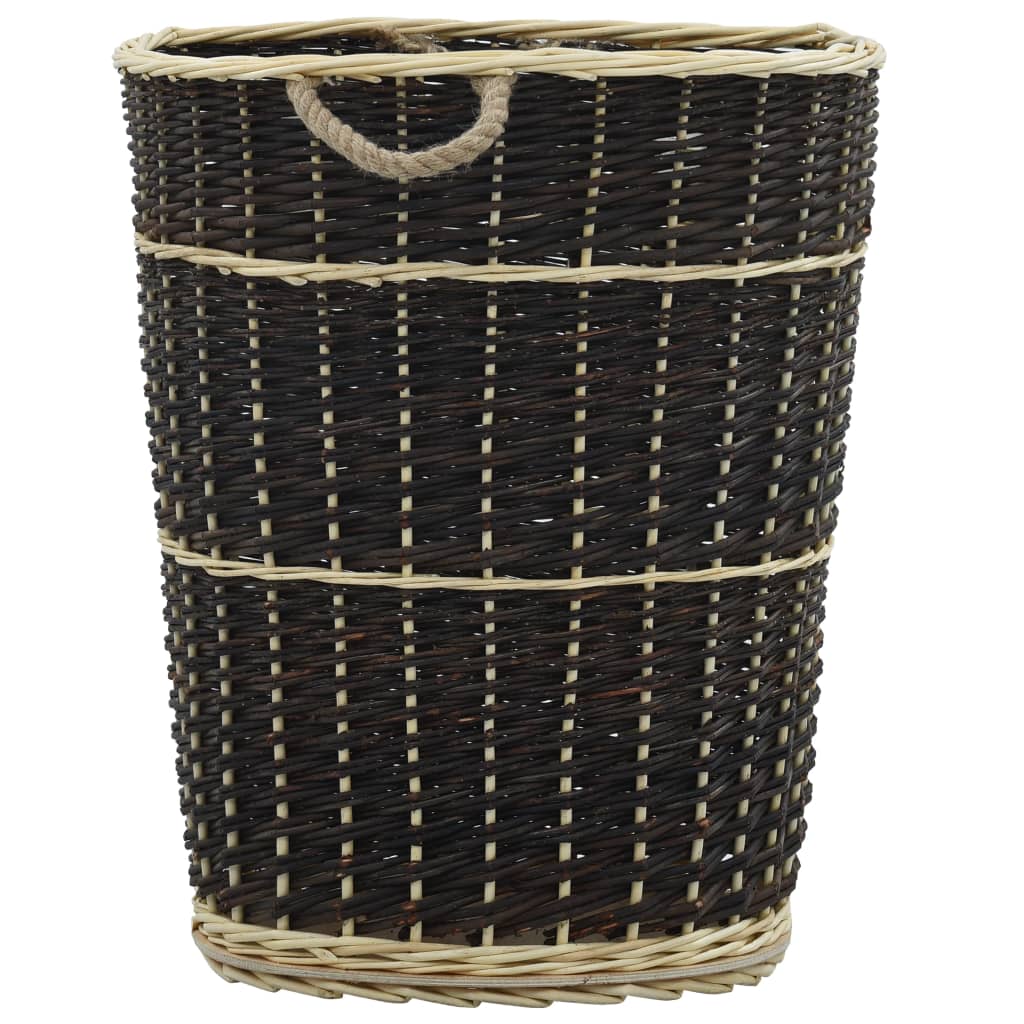 Vidaxl Wood Basket z paskami nośnymi 57x51x69 cm naturalne drewno wierzby