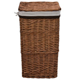 Vidaxl laundry basket willows brown