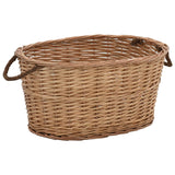 Vidaxl Holzkorb mit Griffen 56x40x28 cm Natural Willow Wood