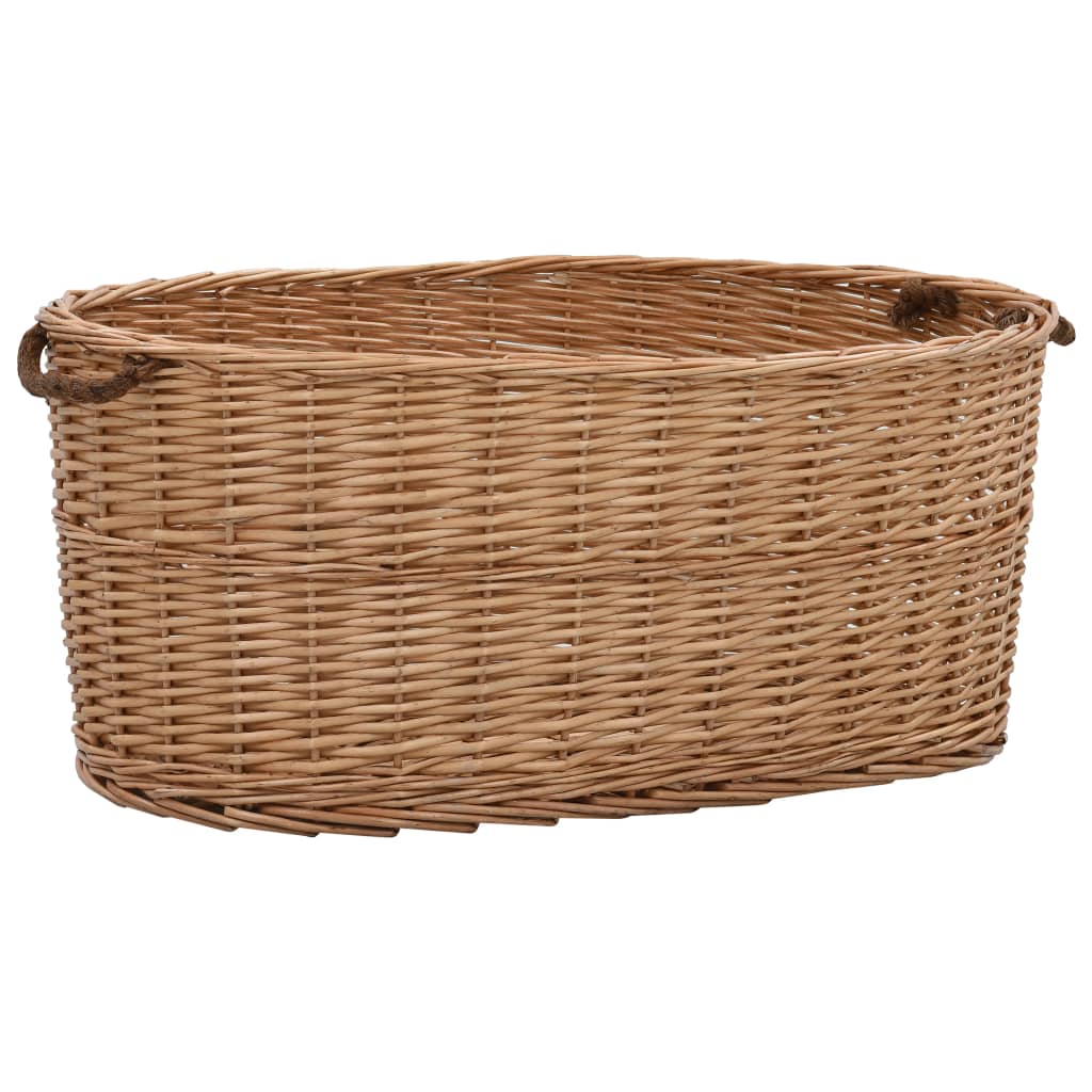 Vidaxl Wood Basket med håndtak 78x54x34 cm naturlig pil tre