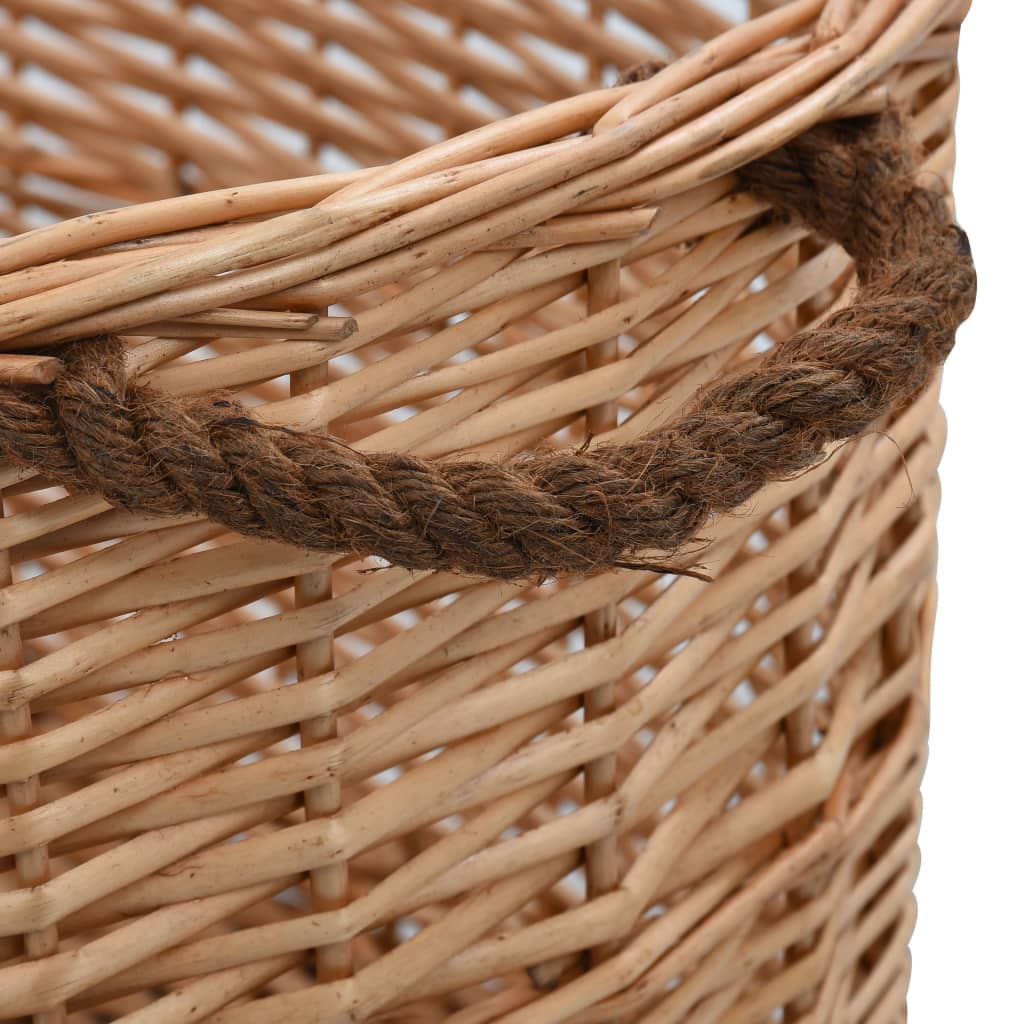 Vidaxl Wood Basket med håndtag 78x54x34 cm Natural Willow Wood