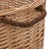 Vidaxl Wood Basket med håndtak 78x54x34 cm naturlig pil tre