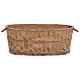 Vidaxl Wood basket with handles 88x57x34 cm Natural willow wood