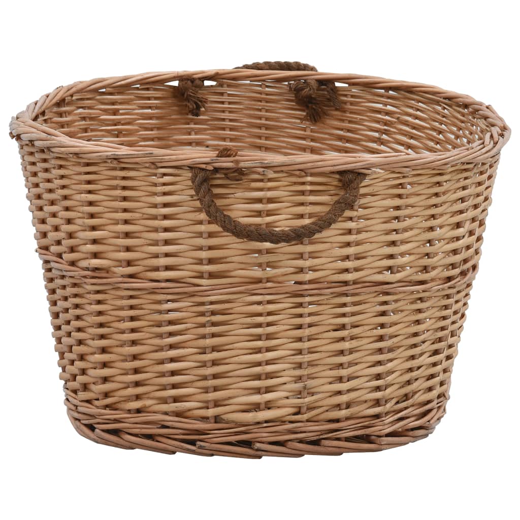 Vidaxl Wood basket with handles 88x57x34 cm Natural willow wood