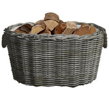 Vidaxl Wood basket with handles 59x42x28 cm willow wood gray