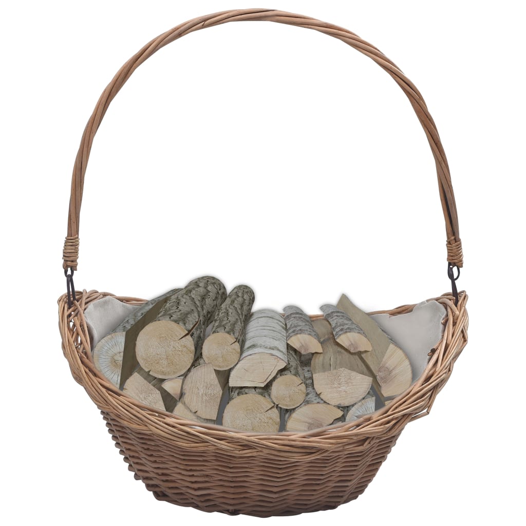 Vidaxl Wood Basket med håndtag 57x46.5x52 cm pil Wood Brown