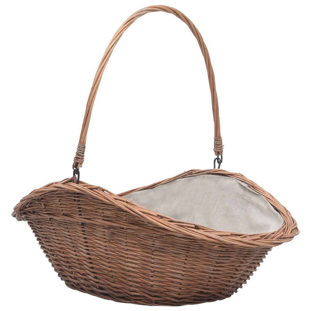 Vidaxl Wood Basket med håndtag 60x44x55 cm Natural Willow Wood