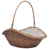 Vidaxl Wood basket with handle 60x44x55 cm Natural willow wood