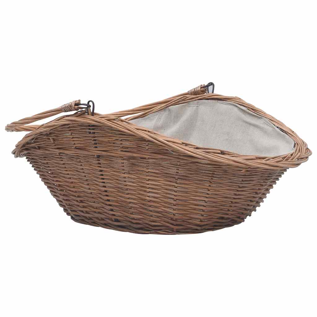 Vidaxl houtmand met handvat 60x44x55 cm natuurlijk wilgenhout