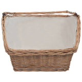 Vidaxl Wood Basket z uchwytem 61,5x46,5x58 cm Willow Wood Brown