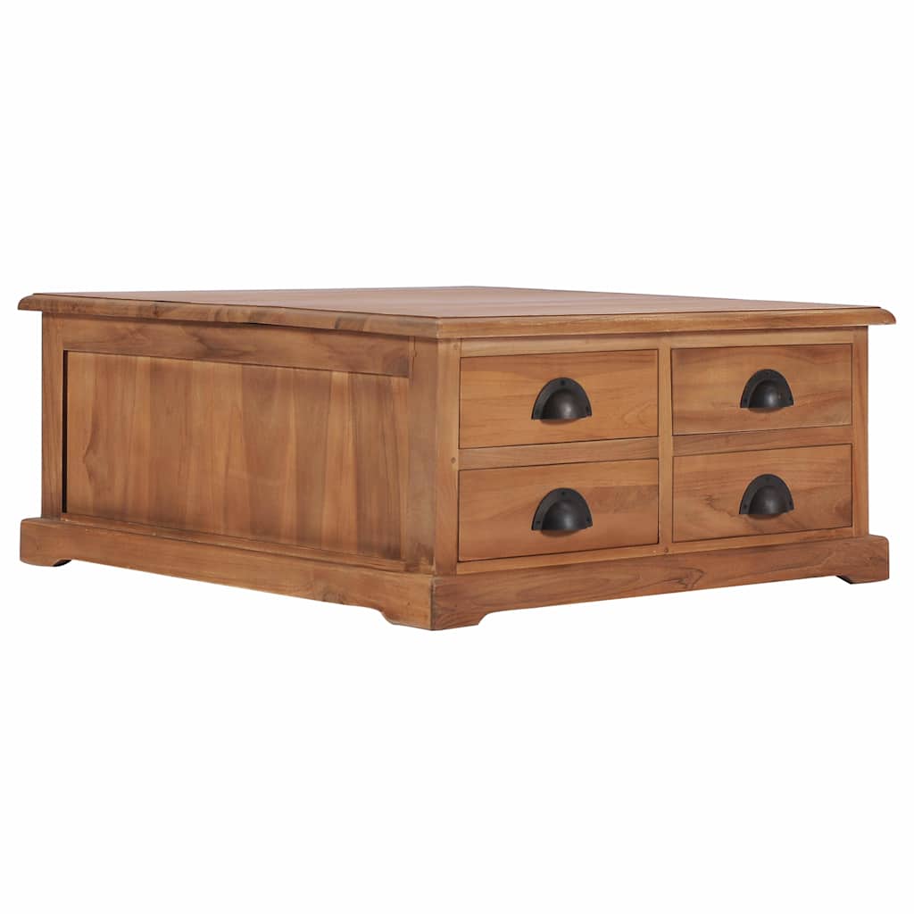 Vidaxl salontafel 68x68x30 cm massief teakhout