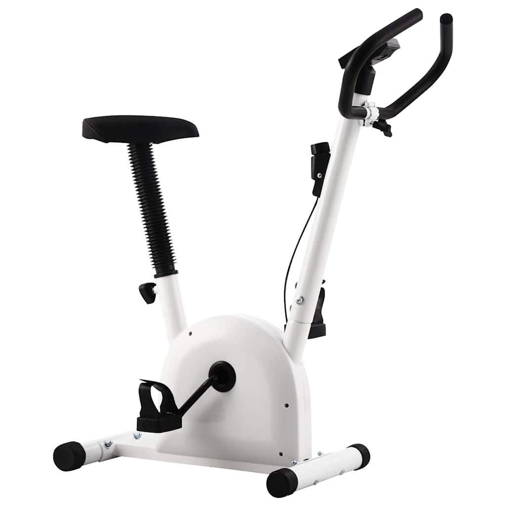 VidaXL exercise bike with tire resistance white