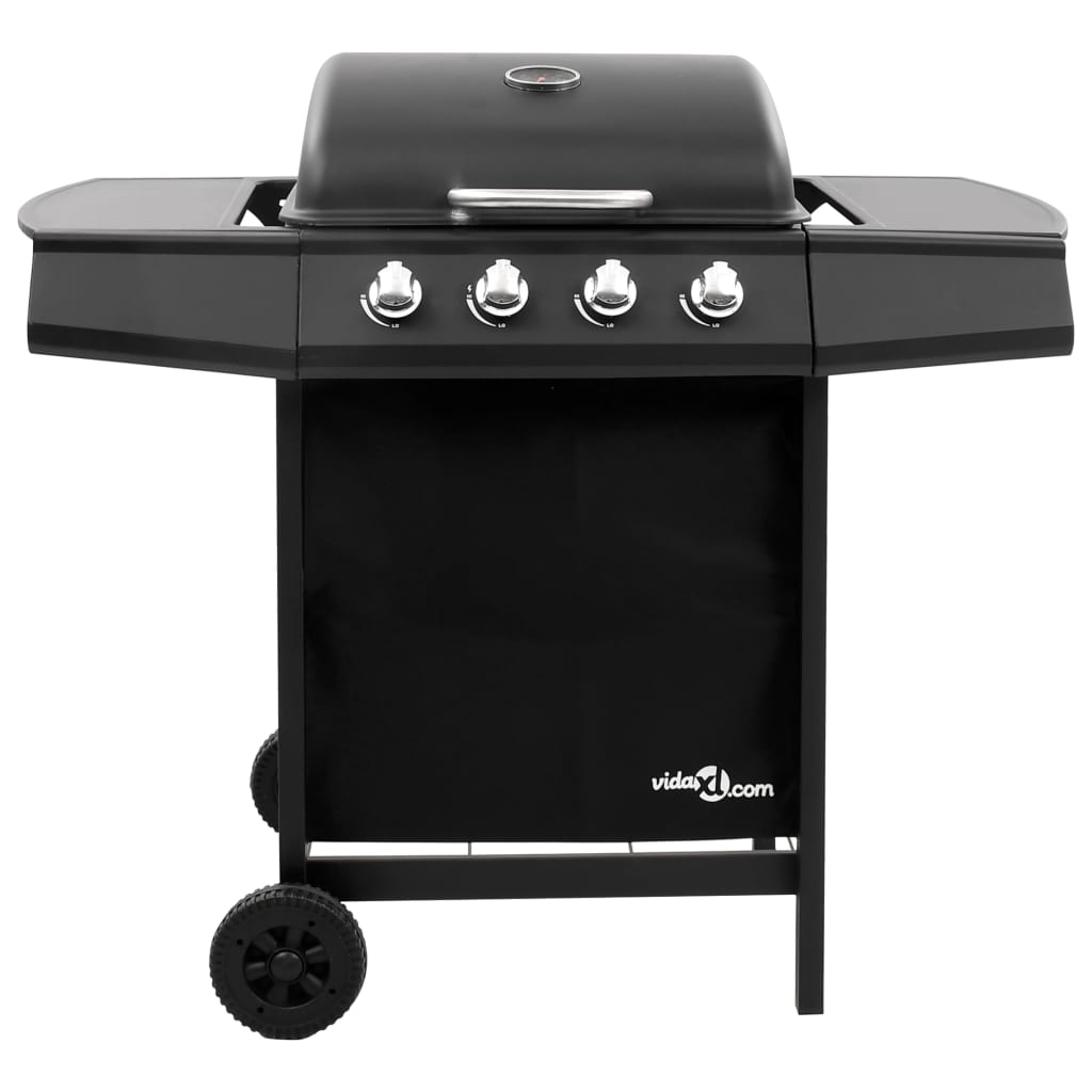 Vidaxl Gasbarbecue Grill s 4 gorilniki črni