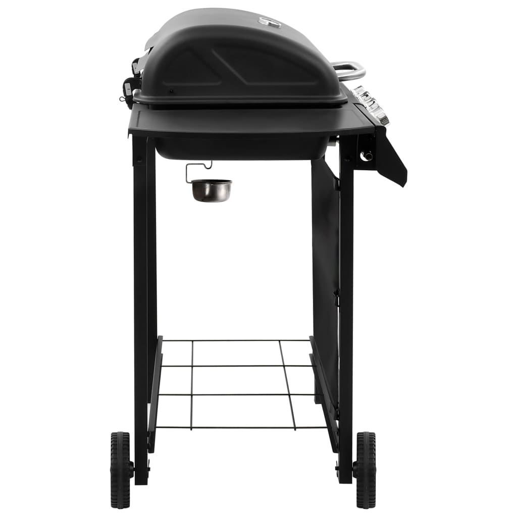 Vidaxl GasBarbecue Grill con 4 quemadores negros