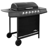 Vidaxl Gas Barbecue med 6 Burners Black