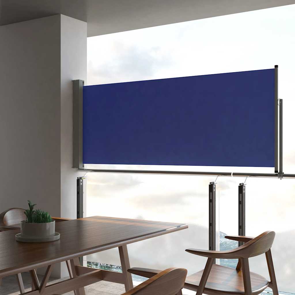 Schermata del giardino Vidaxl estendibile da 100x300 cm blu