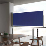 Pantalla de jardín Vidaxl extensible a 100x300 cm azul