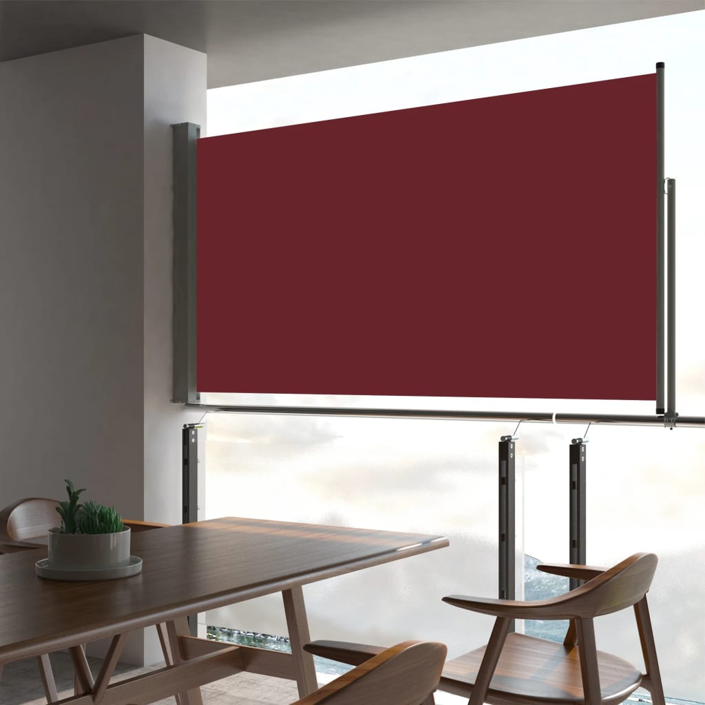 Vidaxl vrtni zaslon Extendable 160x300 cm rdeča