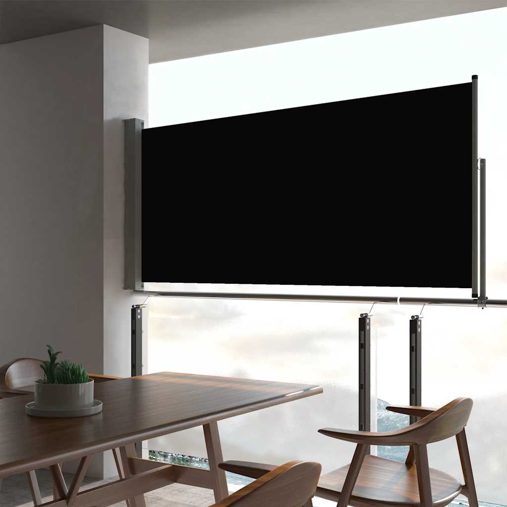 VidaXL Garden screen Extendable 60x300 cm Black