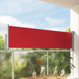 Vidaxl tuinscherm uittrekbaar 80x300 cm rood