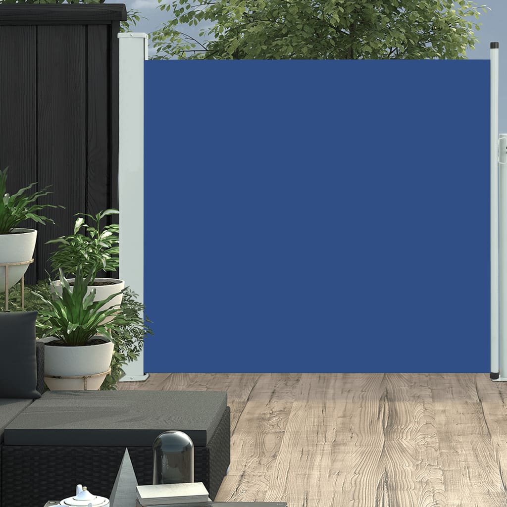 Schermo del giardino Vidaxl estendibile 170x300 cm blu