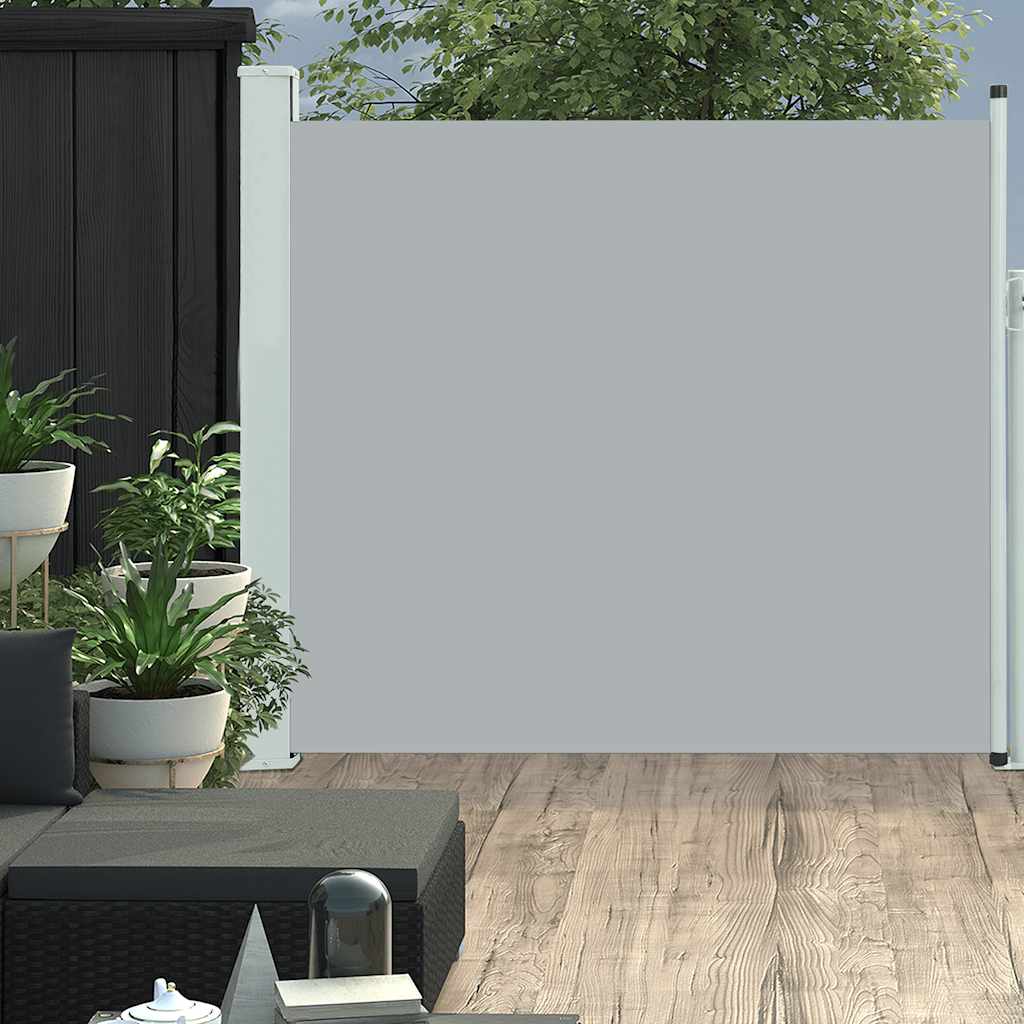 Schermo del giardino Vidaxl estendibile 170x300 cm grigio