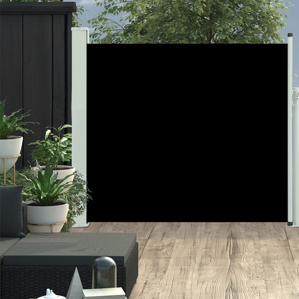 Vidaxl Garden Screen Extendable 100x300 cm svart