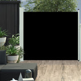 Schermo del giardino Vidaxl estendibile da 100x300 cm nero