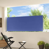 Vidaxl tuinscherm uittrekbaar 100x314 cm blauw